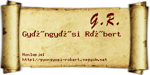 Gyöngyösi Róbert névjegykártya