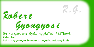 robert gyongyosi business card